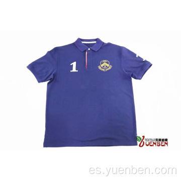 Jersey liso 95% algodón 5% spandex con bordado en el pecho